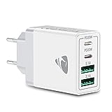 Aioneus USB C Ladegerät, 4 Ports Mehrfach Ladegerät mit USB-C und USB-A, 40W Schnellladegerät PD...